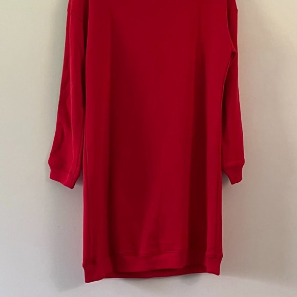 NWT No Comment Long Sleeve Red Sweater Dress sz XL - Picture 7 of 11